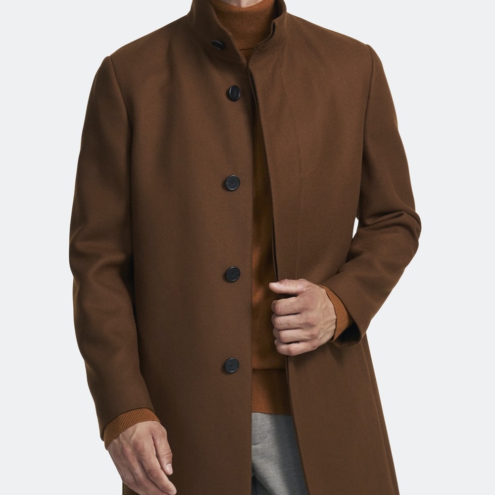Theory Belvin overcoat, mens size XL in Hazel.
